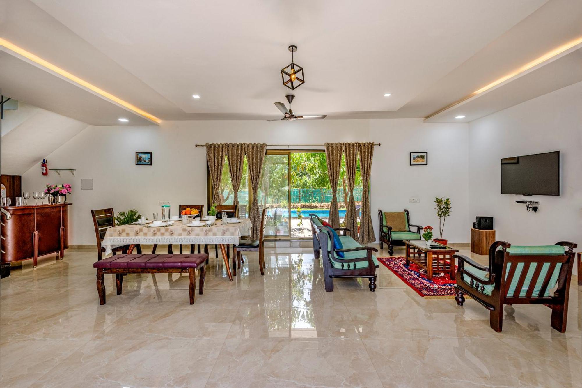 Saffronstays Lakeview Nivara - Farm Stay Villa With Private Pool Near פונה מראה חיצוני תמונה