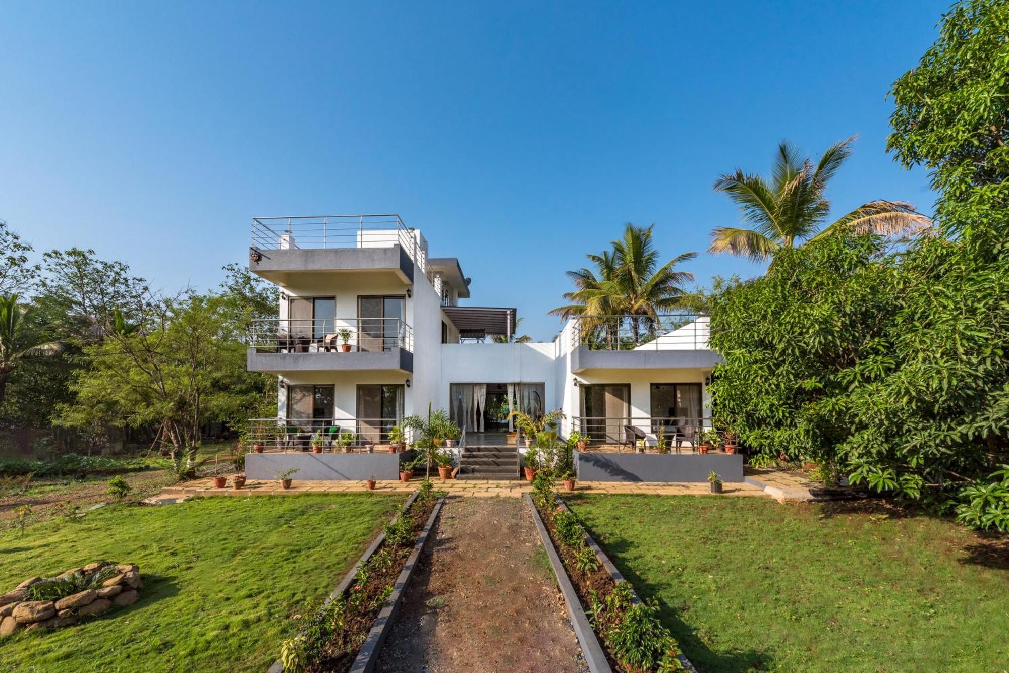 Saffronstays Lakeview Nivara - Farm Stay Villa With Private Pool Near פונה מראה חיצוני תמונה