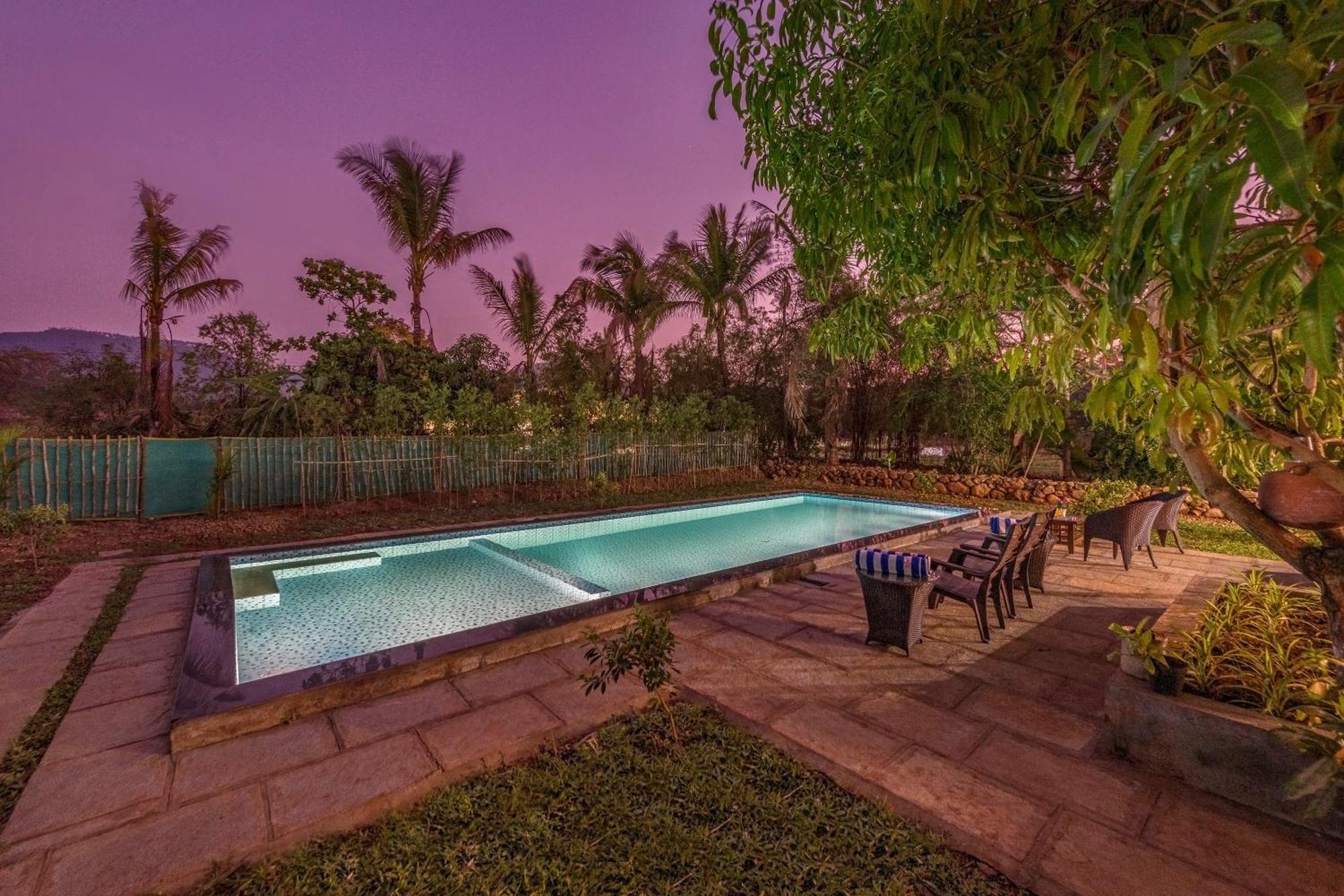 Saffronstays Lakeview Nivara - Farm Stay Villa With Private Pool Near פונה מראה חיצוני תמונה